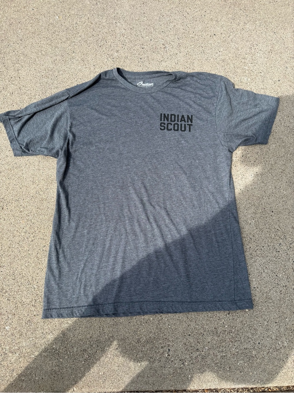 Indian Motorcycle Co. Men's Gray Indian Scout Double-Sided Graphic Logo Tee XL